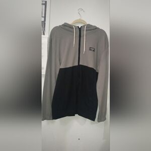 Billabong Gray & Black Zip-Up Sweater